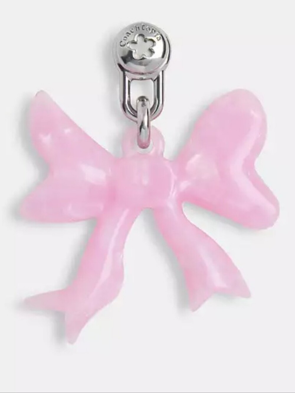 Coach Topia Pink Bow Bag Charm - New With Tags With Screw Back Closure